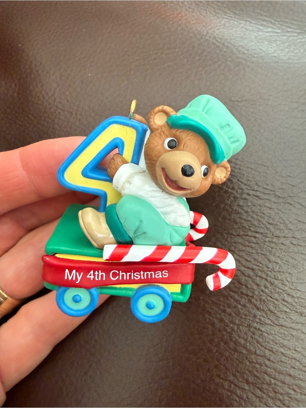 My 4th Christmas Teddy Bear Ornament Hallmark cards  2001